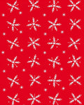 Crimson White Snowflake Cluster Accents Rug