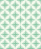Emerald Green Classical Floral Medallion Rug
