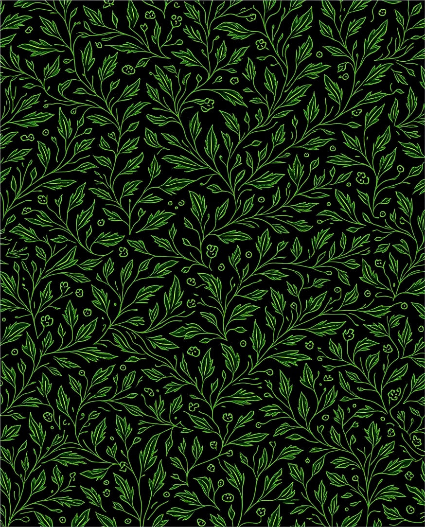 Lush Green Foliage Vine Rug