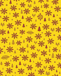 Crimson Snowflake Pine Tree Medley Rug