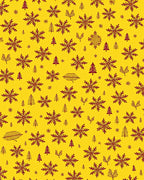 Crimson Snowflake Pine Tree Medley Rug