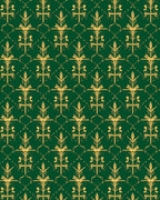 Emerald Gold Ornate Foliage Medallion Rug