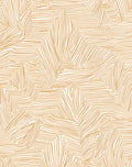 Golden Orange Abstract Line Overlay Rug