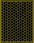 Bold Yellow Hexagon Grid Rug