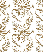Gold Floral Vine Whimsical Nature Rug