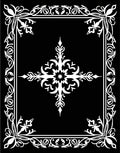 Vintage White Floral Filigree Frame Rug