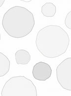 Soft Gray Round Watercolor Blots Rug
