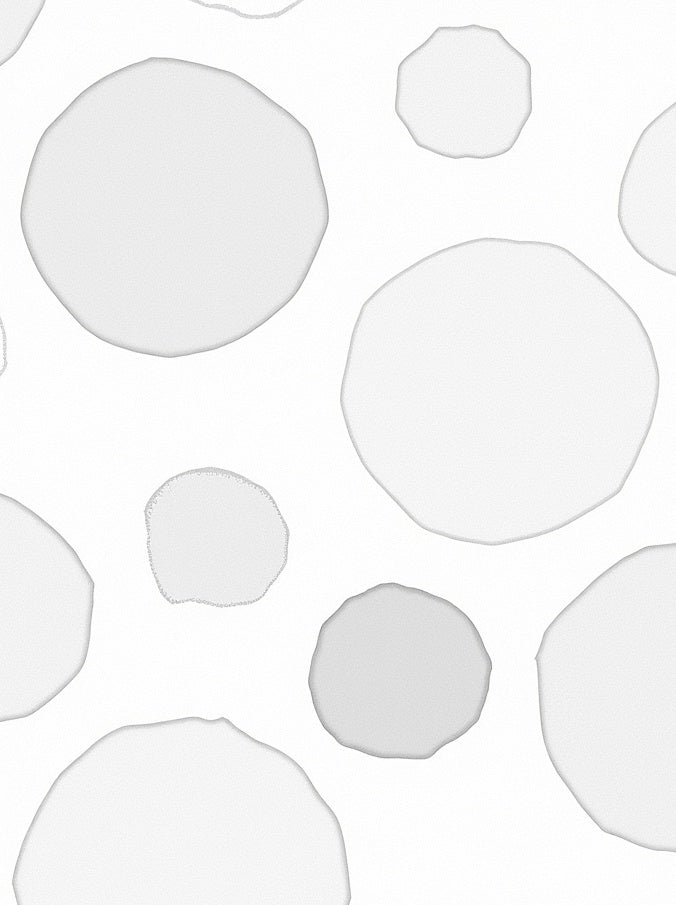 Soft Gray Round Watercolor Blots Rug
