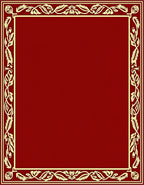 Crimson Red Floral Border Rug