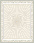 Ethereal Sunburst With Geometric Border Rug