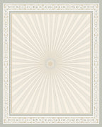 Ethereal Sunburst With Geometric Border Rug
