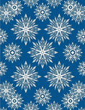 Classic White Snowflake Blue Background Rug