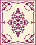 Crimson Swirl Floral Medallion Rug