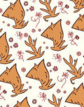 Terracotta Coral Branch Botanical Whimsy Rug