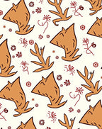 Terracotta Coral Branch Botanical Whimsy Rug