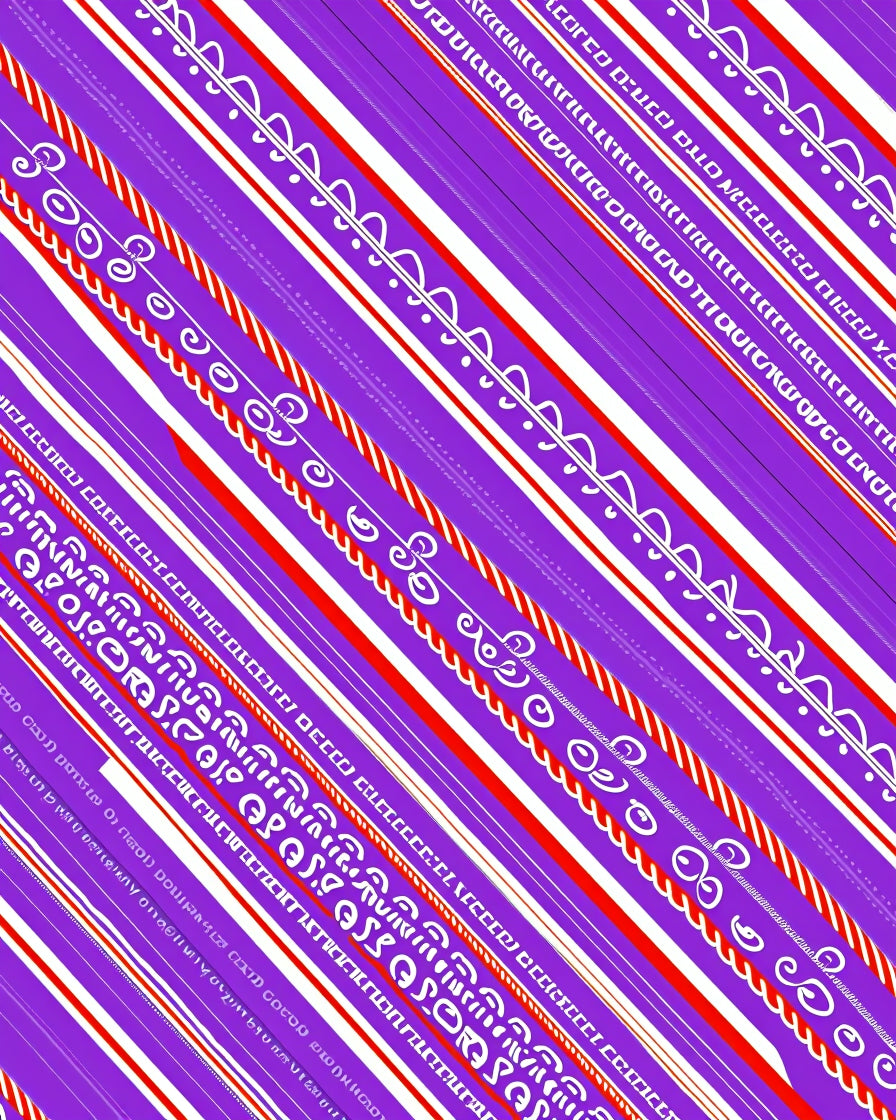 Vibrant Purple Candy Cane Stripes Rug