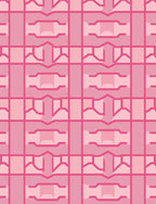 Pink Geometric Abstract Lattice Rug