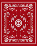 Crimson Lotus Butterfly Frame Rug