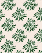 Emerald Green Fern Botanical Repeat Rug