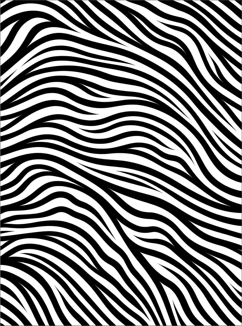 Black White Wavy Stripe Texture Rug