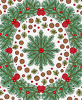 Evergreen Berry Holly Garland Rug