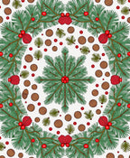 Evergreen Berry Holly Garland Rug