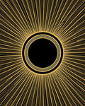 Golden Sunburst Art Deco Rug