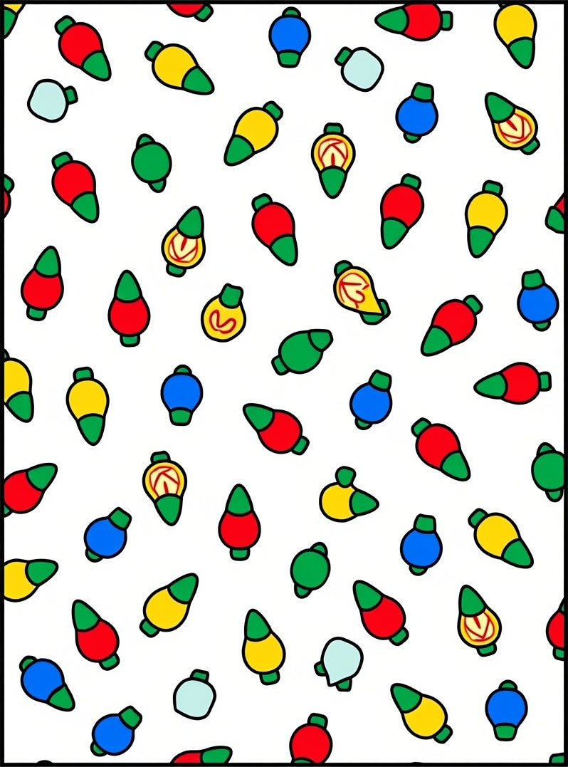 Festive Colorful Light Bulbs Collage Rug
