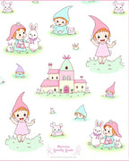 Whimsical Children Fairytale Castle Cute Bunnies Rug
