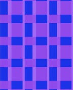 Vivid Blue Purple Plaid Squares Rug