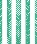 Teal White Vertical Chevron Stripe Rug