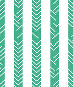 Teal White Vertical Chevron Stripe Rug