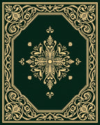 Deep Emerald Golden Floral Medallion Ornament Rug
