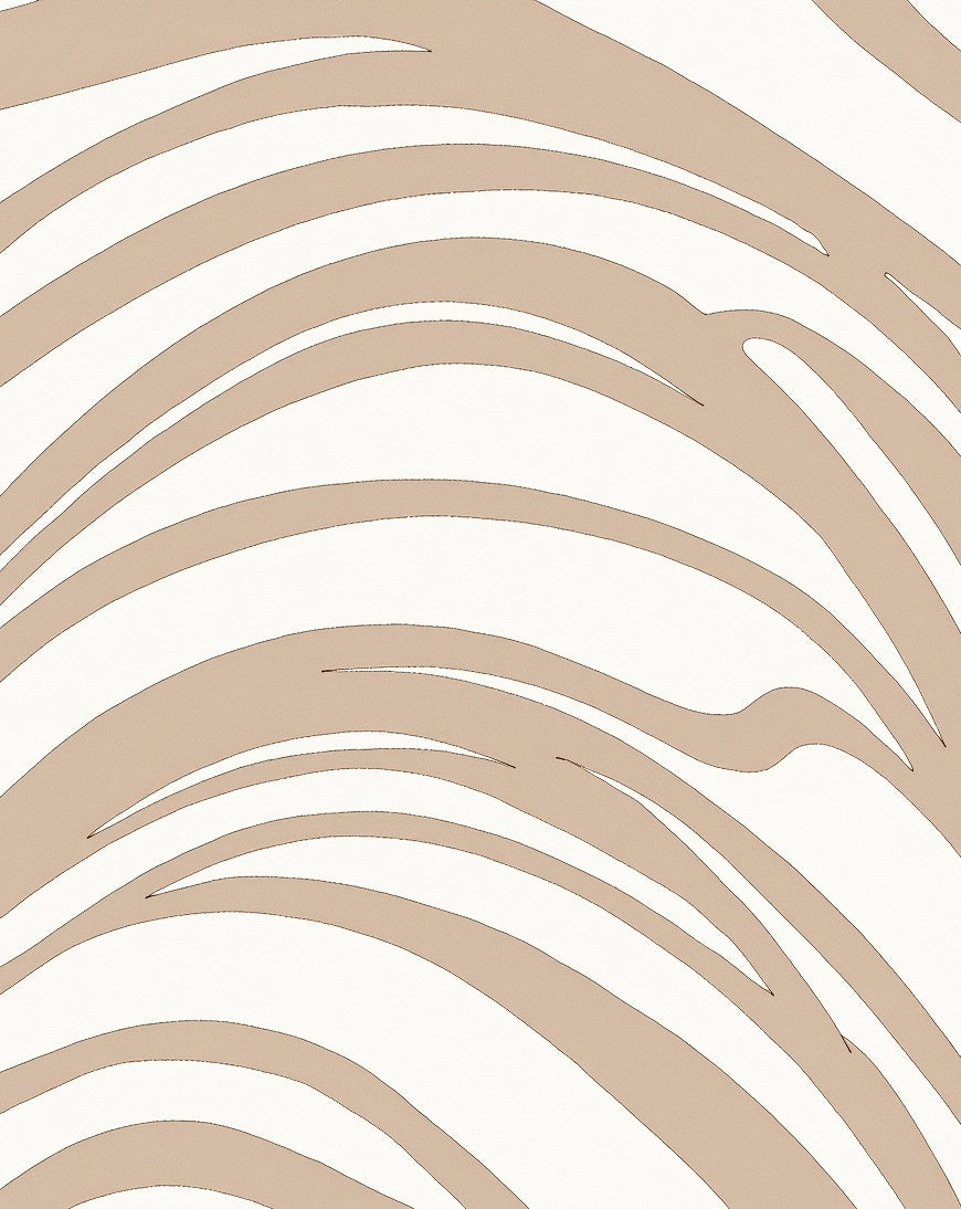 Neutral Abstract Zebra Stripe Rug
