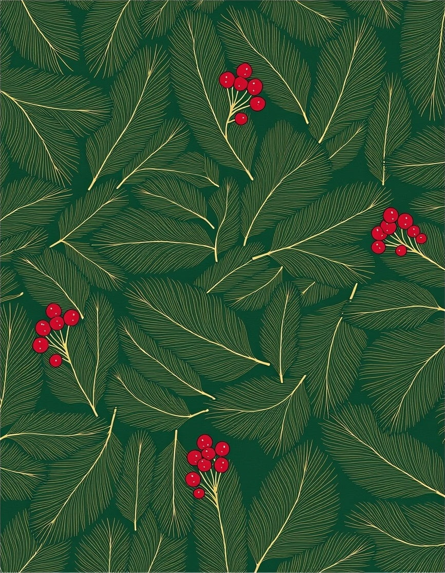Emerald Green Pine Berry Rug