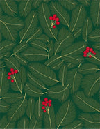 Emerald Green Pine Berry Rug