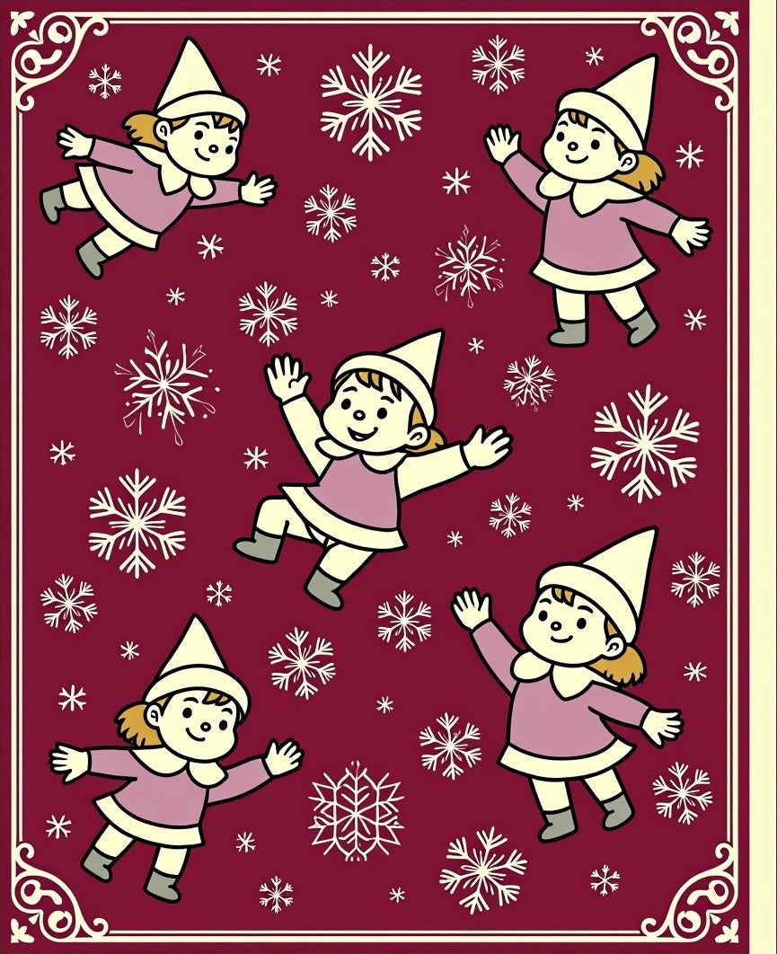 Winter Wonderland Children Snowflakes Rug