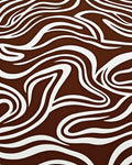 Bold Brown White Equine Swirl Rug