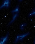 Deep Blue Starry Night Cosmos Rug