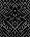 Linear Black White Abstract Geometric Rug