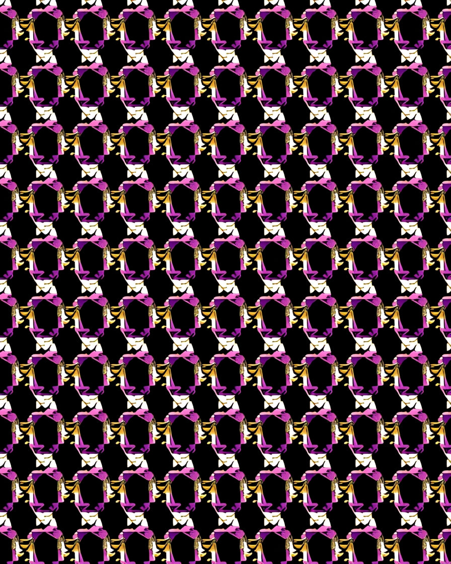 Glamorous Violet Faceted Gemstone Repeat Rug