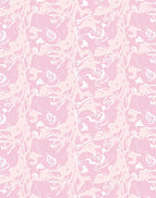 Tender Pink Floral Swirl Composition Rug