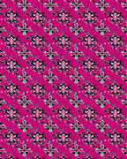 Hot Pink Abstract Geometric Art Rug