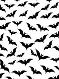 Black Bat Silhouette Collage Rug