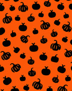 Black Pumpkin Pumpkin Patch Pattern Rug