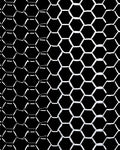 Bold Black White Hexagonal Mesh Rug