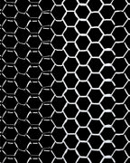 Bold Black White Hexagonal Mesh Rug