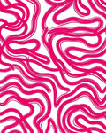 Vibrant Fuchsia Swirl Abstract Rug