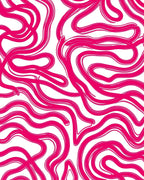 Vibrant Fuchsia Swirl Abstract Rug