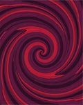 Crimson Red Spiral Swirl Rug